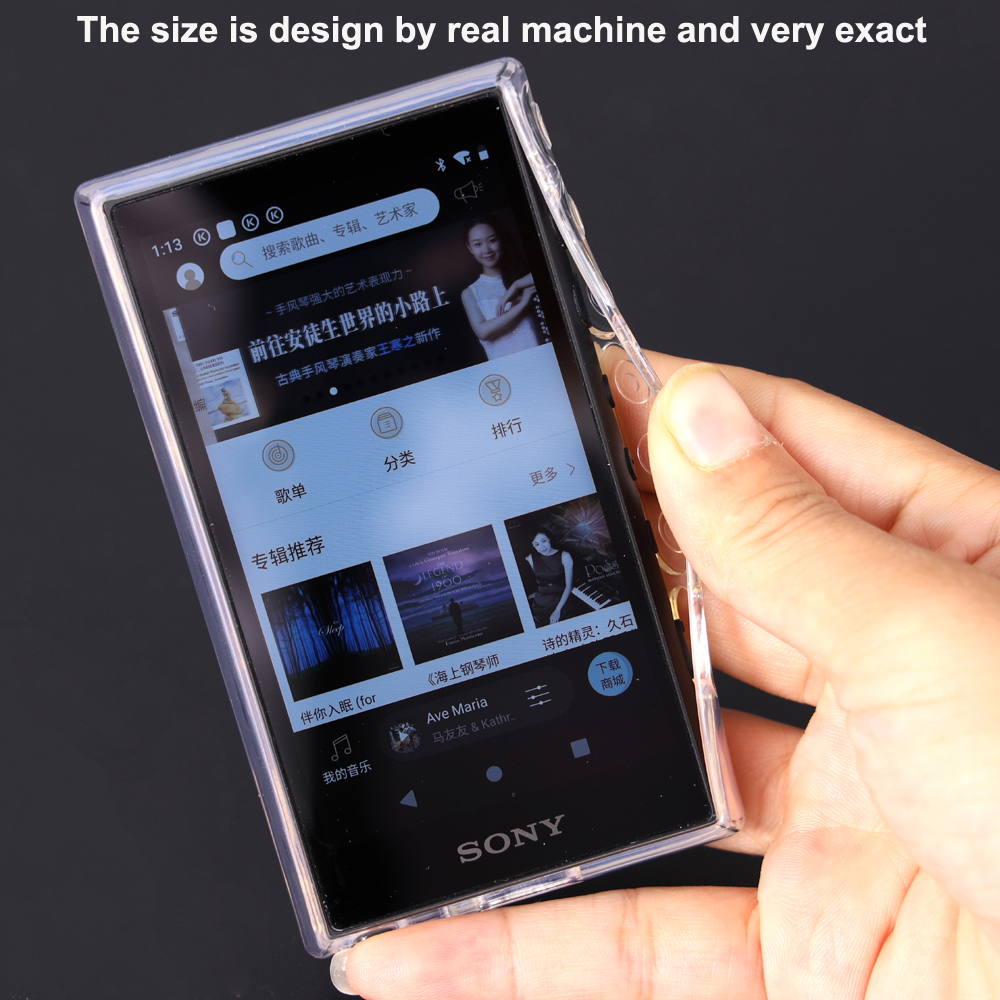 Soft Clear TPU Protective Skin Case Cover For Sony Walkman NW-A100 A105 A105HN A106 A106HN A107 A100TPS