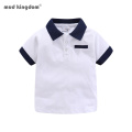 Mudkingdom Boys Polo Shirts Short Short Sleeve Solid Cotton Lapel Summer Boys Clothes