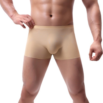 Underpants Mens Penis Hole Underwear Separate Pouches Boxer Shorts Cotton Solid Cuecas Breathable Underpants Low Waist Boxers