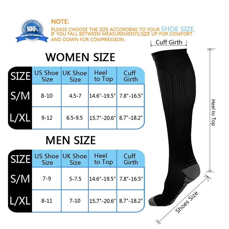 Running Men Women Socks Sports Compression Socks 20-30 Mmhg Funny Animal Snow Chrismas Golf Cycling Long Pressure Stockings High