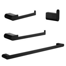 Matte Black Bathroom Hardware Set Towel Rack Set