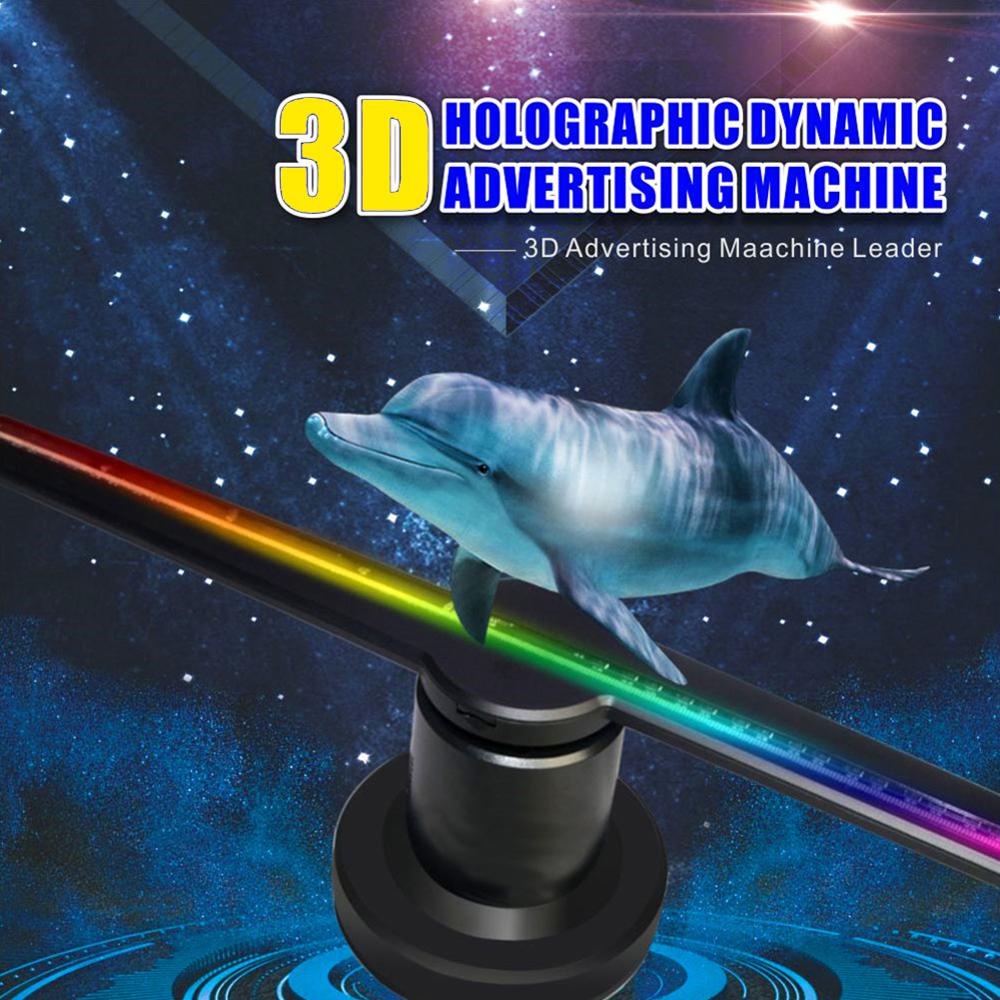 3D fan Hologram Projector Light Advertising Display 3D Wifi Remote Hologram Player 384 LED Fan Holographic Imaging Lamp