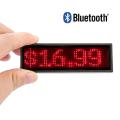 2PCS Bluetooth LED Name Badge Reusable Price Tag Restaurant Shop Exhibition Night Club Hotel Digital WELCOME Signage