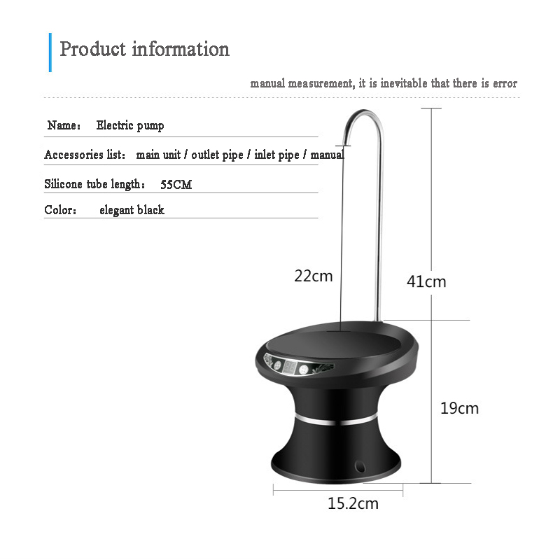 USB Rechargeable Water Dispenser Tap Electric Automatic Bottle Water Pump Wireless Water Dispensor Water Drinking Machine