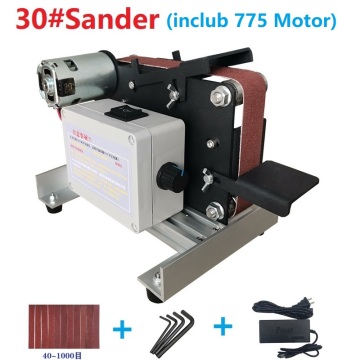 30# 775 Motor 110V / 220V High Speed Diy Polishing Cutter Grinder Multifunctional Grinder Electric Abrasive Belt Grinder Sander