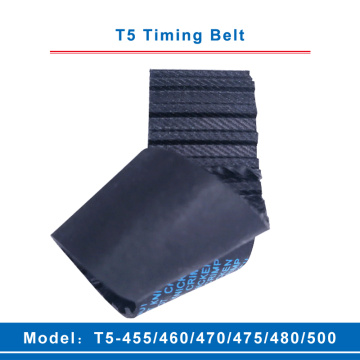 T5 Timing Belt Model T5-455/460/470/475/480/500 Rubber Belt Teeth Pitch 5mm Transmission Belt Width 10/15/20/25/30/35/40/45/50mm