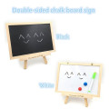 Log double-sided small blackboard whiteboard message board hanging drawing board