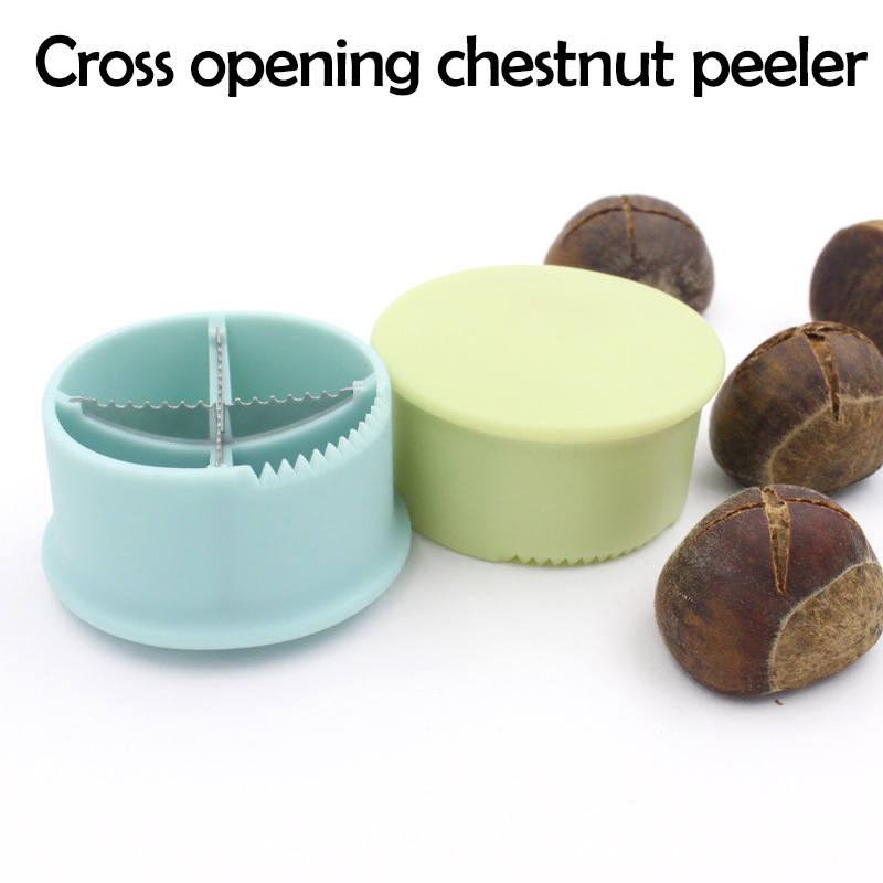 Nut Cracker Sheller Chestnut Cross Open Knife Quick Chestnut Cutter Nut Opener Sheller Walnut Pliers Kitchen Gadgets Tool