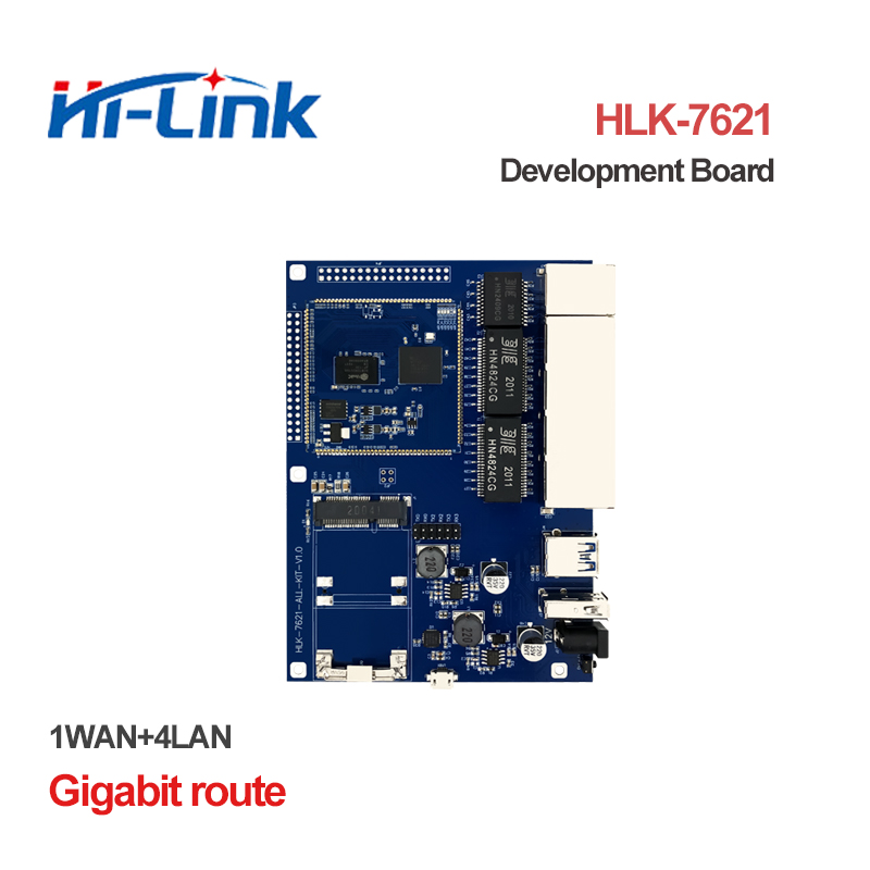 Free Ship HLK-7621 with MT7621A chipset Gigabit Ethernet Router module Test Kit/Development board including MT7612E