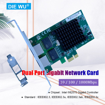 TXA020 for Intel 82575 1G Gigabit Ethernet Network Adapter (NIC),Dual RJ45 Ports/PCIe1x 1G Lan Card/Network Server Adapter Cards