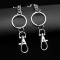 1PCs Punk Hipster Key Chains Pant Keychain Street Big Ring Key Chain Metal Wallet Belt Chain Long Trousers Unisex HipHop Jewelry
