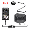 7mm Endoscope Camera Micro USB Mini Camcorders 10 M Flexible IP67 Waterproof 6 LED Video Inspection Borescope for Android phone
