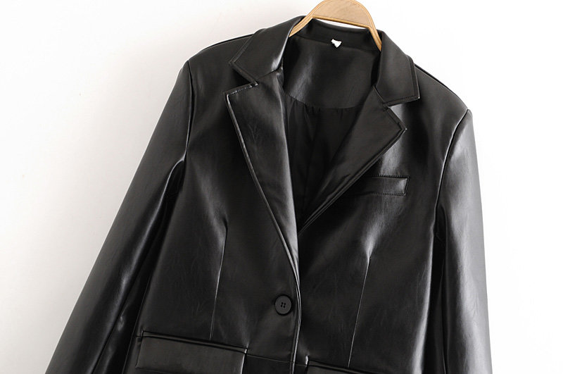 Loose PU Faux Leather Blazers Women Leather Jacket Coat 2021 New Women's Jackets Outerwear Ladies Coats Female Leather Suit