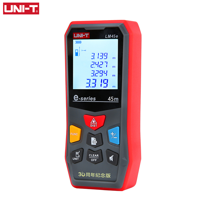 UNI-T 45M 50M 60M Laser Rangefinder Digital Laser Distance Meter Ruler Building Tape Measure Large LCD Backlight