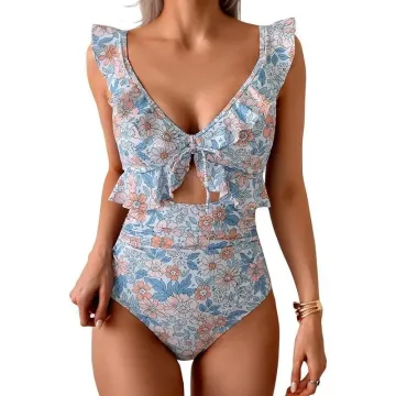 Designer Ruffled One Piece Swimsuit