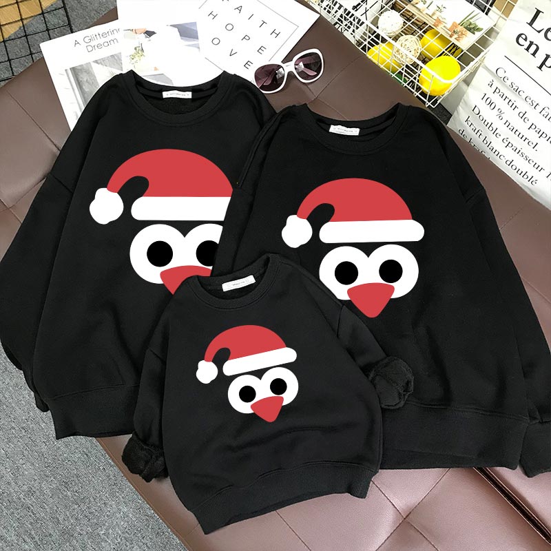 Christmas hat clothing family matching outfits mommy me baby son looking sweatshirt fashionable shirts daughter son long sleeve