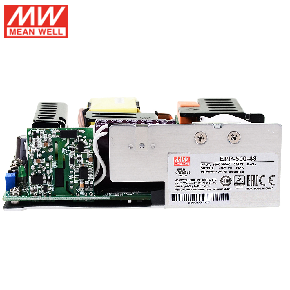 MEAN WELL EPP-500 500W High Efficiency Mini Industrial Open Frame Power Supply 12V 15V 24V 27V 36V 48V 54V PCB type power unit