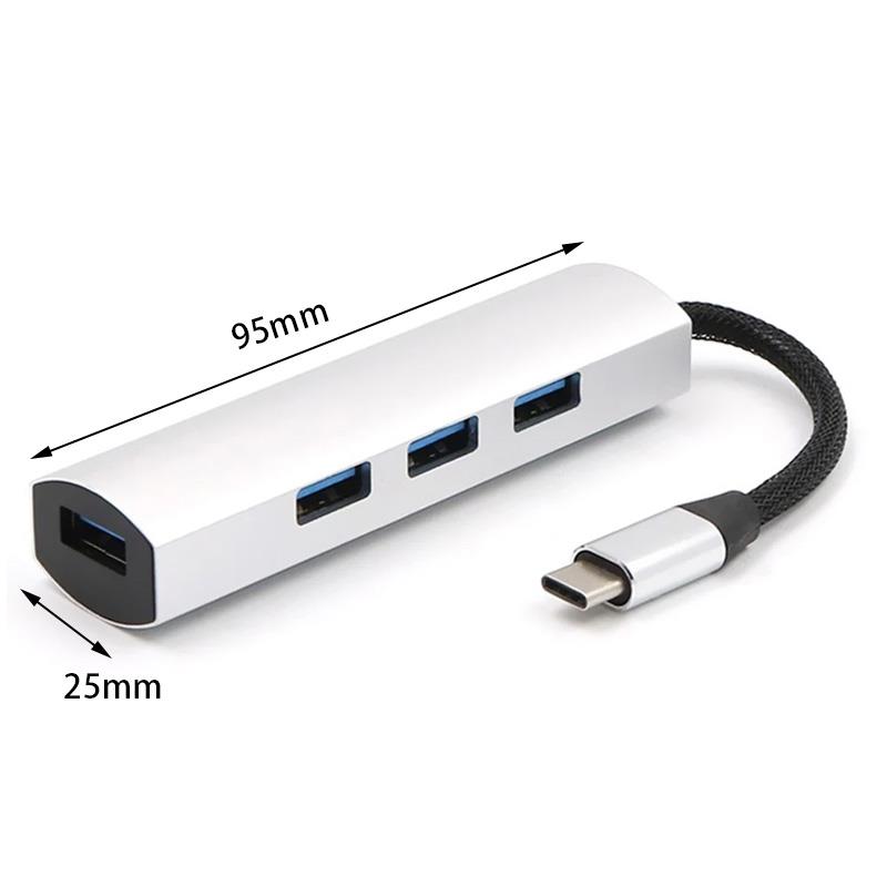 USB HUB 4 Port Multi Splitter Adapter Type C 3.1 OTG For iPhone Xiaomi Macbook Pro 13 15 Air Pro PC Computer Accessories