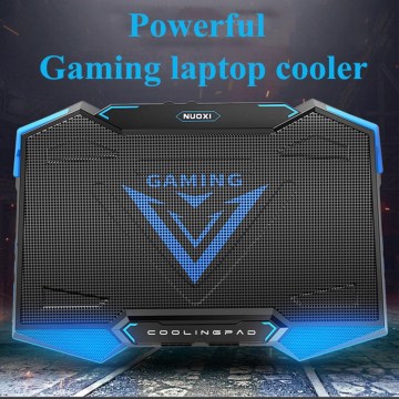 Powerful 18 Inch Gaming Laptop Cooler 5 Fan Led Screen 2 USB Laptop Cooling Pad with Stand for Professonal Gaming Laptop Gamer