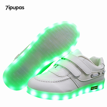 7ipupas 25-40 Fashion Children LED Shoes Good Quality 11 Colors Light Up Sole Glowing Sneakers For Girls Boys Student Kids shoes