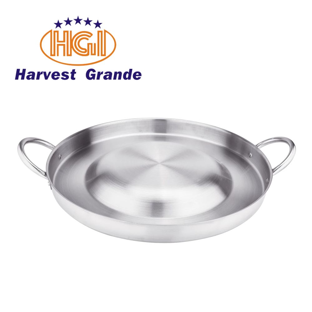 HGI 15.7'' Heavy Duty Stainless Steel Convex Comal