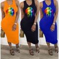 Summer Sexy Fashion Style African Women Printing Plus Size Dress European Clothing African Dresses for Women American Clothing