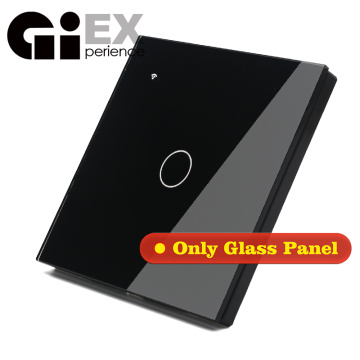 WIFI Touch Light Wall Switch Round Black Glass Panel Only Glass Panel (No switch)