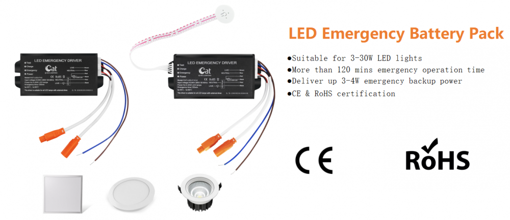 automatic led emergency kit for wiring led light