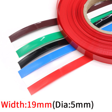 5M Width 15mm PVC Heat Shrink Tube Dia 9mm Lithium Battery Insulated Film Wrap Protection Case Pack Wire Cable Sleeve Colorful