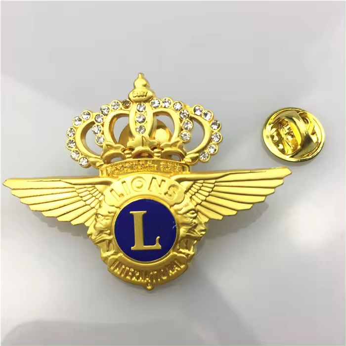 metal logo badge