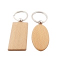 40 Pcs Blank Wooden Key Chain DIY Wood Keychains Key Tags Gifts Yellow,20 Pcs Oval & 20 Pcs Rectangle