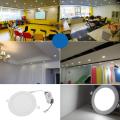 10PCS Ultraslim LED Panel Lamps Recessed Spotlights Flat Round Panel Ceiling Lights For Home Office Commercial Lighting