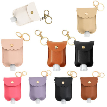 1Pcs Travel Bottle And Keychain Holder Refillable Empty Bottles For Hand Sanitizer Organizer Keychain Key Rangement Zipper Bag