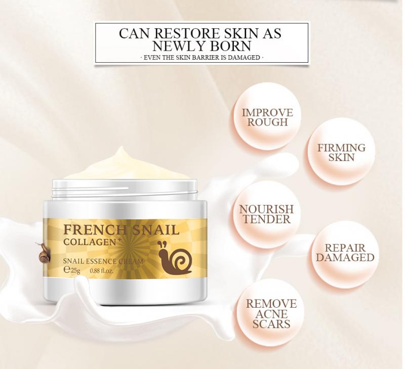 Snail Face Cream Whitening Cream Hyaluronic Acid Moisturizer Anti Wrinkle Anti Aging Nourishing Serum Collagen Skin Care TSLM2