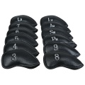 12pcs/set Golf Club Exquisite PU Golf Club Iron Protector With Number 3456789AwSwPwLw Covers
