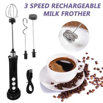 3 Speed Electric Milk Frother Automatic Handheld Foam Coffee Maker Egg Beater Milk Frother Portable Kitchen Coffee Whisk Tools