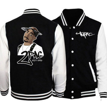 Men/women Baseball Jacket Coat Winter Hoodies Sweatshirt 2Pac Tupac Amaru Shakur Makaveli Raper Tracksuit Tops Moletom Masculino