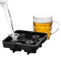 4pcs/set Diamond Ice Cube Silicone Reusable Ice Cube Maker Tray+ Funnel Chocolate Mold Whisky Wine Bar Tool Kitchen Accessories