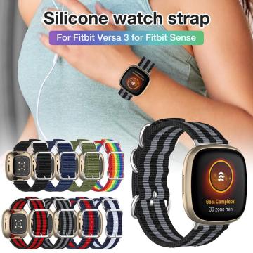 Watch Band For Fitbit Versa 3 Fitbit Sense Wrist Strap Band Canvas Replacement Strap Wristband Smart Watch Accessories