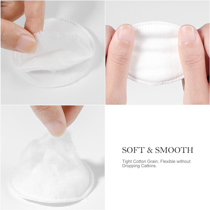 200pcs Disposable Makeup Cotton Pads Double-Sided Thickened Three Layer Cotton Piece Cosmetics Remover Facial Cleaning Cotton