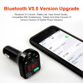 Car Bluetooth 5.0 FM Transmitter Car Kit MP3 Modulator Player Wireless Handsfree Audio Receiver Dual USB Fast Charger 3.1A