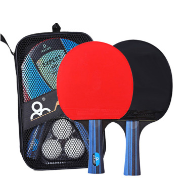 Table Tennis Racket Set Long / Short Handle Training Poplar Wood with 3 pcs Pingpong Ball For students