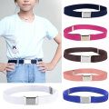 Kids Children Adjustable Belt Pure Color Stretch Elastic Handmade Canvas Waistband Easy Buckles Boys Girls Pants Trousers Belts