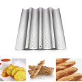 French Bread Baking Mold Carbon Steel 2/4 Groove Wave Baking Tray For Baguette Bake Mold Pan Tool