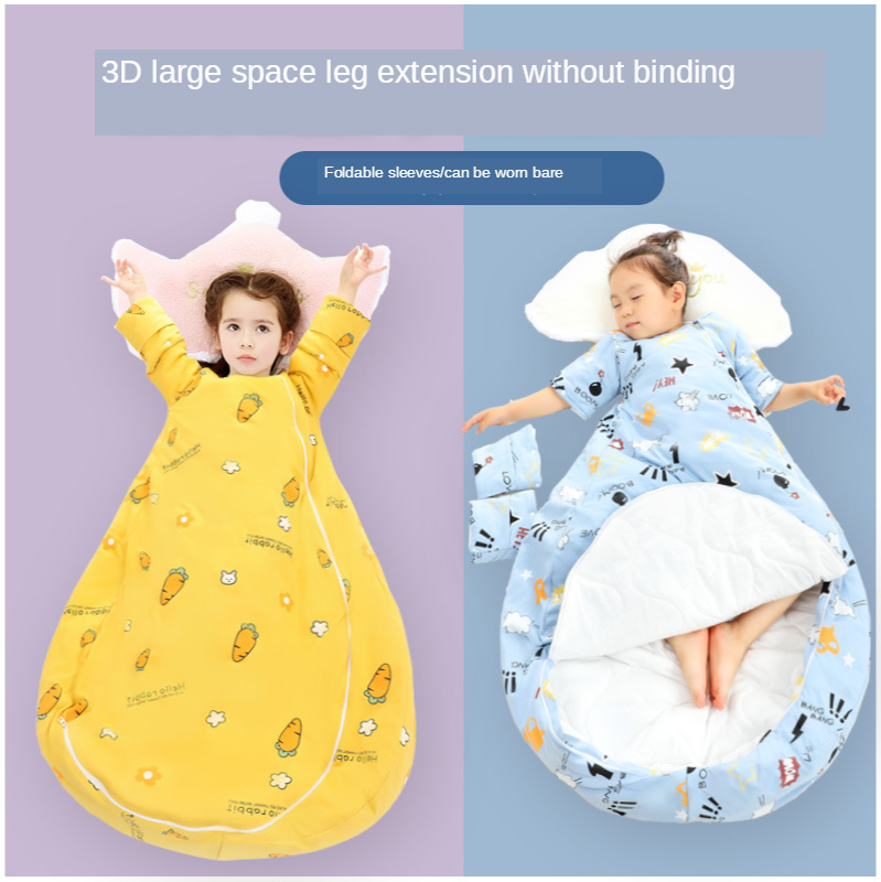 NEW Summer Baby Sleeping Bag Kids Warm and Double Layer Cotton Toddler Sleep Sack Cartoon Sleep Bag Children Suitable for 20-25