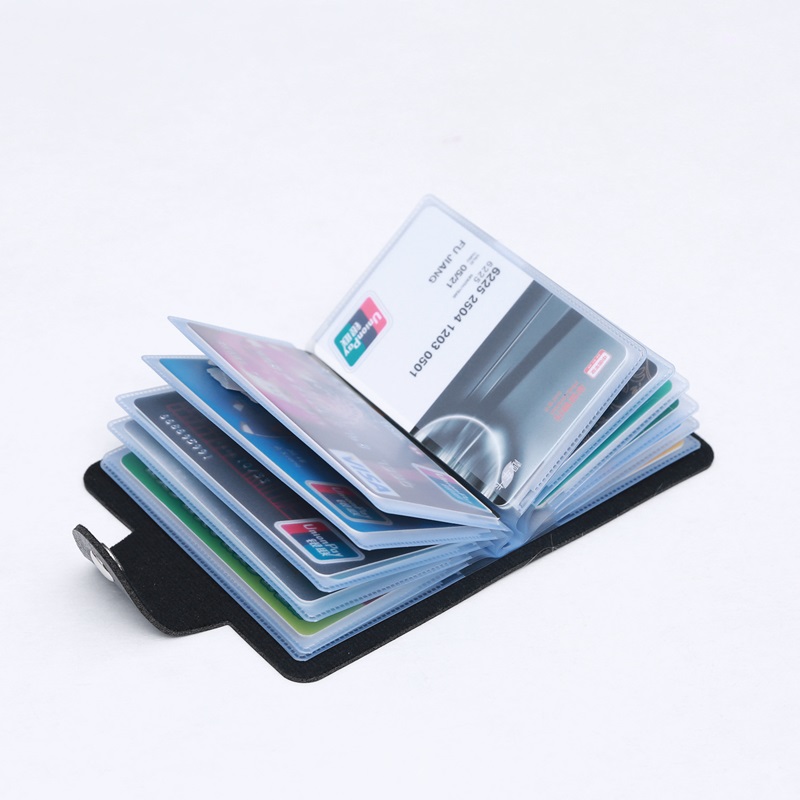 2020 New PU Leather Function 24 Bits Card Case Business Card Holder Men Women Credit Passport Card Bag ID Passport Card Wallet