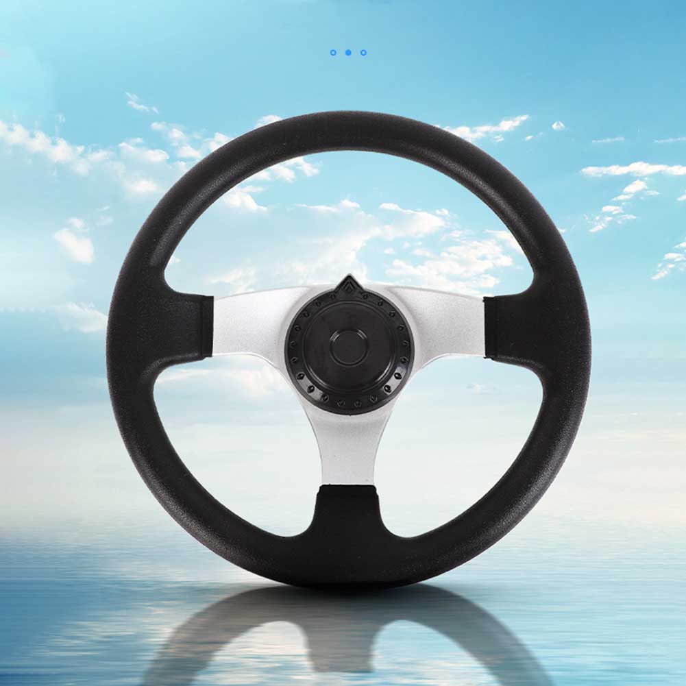 270mm Vehicle Steering Wheel Replacement Accessories Universal 3 Spokes PU Foam With Holes Interior Durable Classic For Go Kart