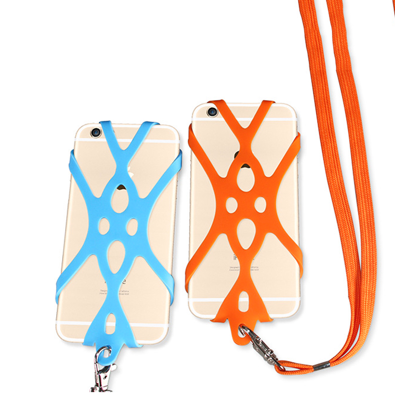 Universal Silicone Mobile Phone Neck Strap Extensible Lanyard Straps Holder For IPhone 11 Xiaomi Redmi Huawei 4.7-6.5inch Phone