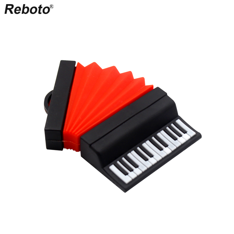 Reboto cartoon usb pendrive 64gb 32gb musical instrument guitar accordion music note usb flash drives 16GB Pendrive memoria usb