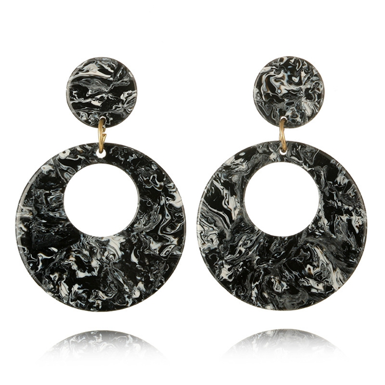 Acrylic hoop Earrings For Women Girls Statement Geometric Earring Resin Acetate Drop Dangle Mottled stud Fashion Jewelry